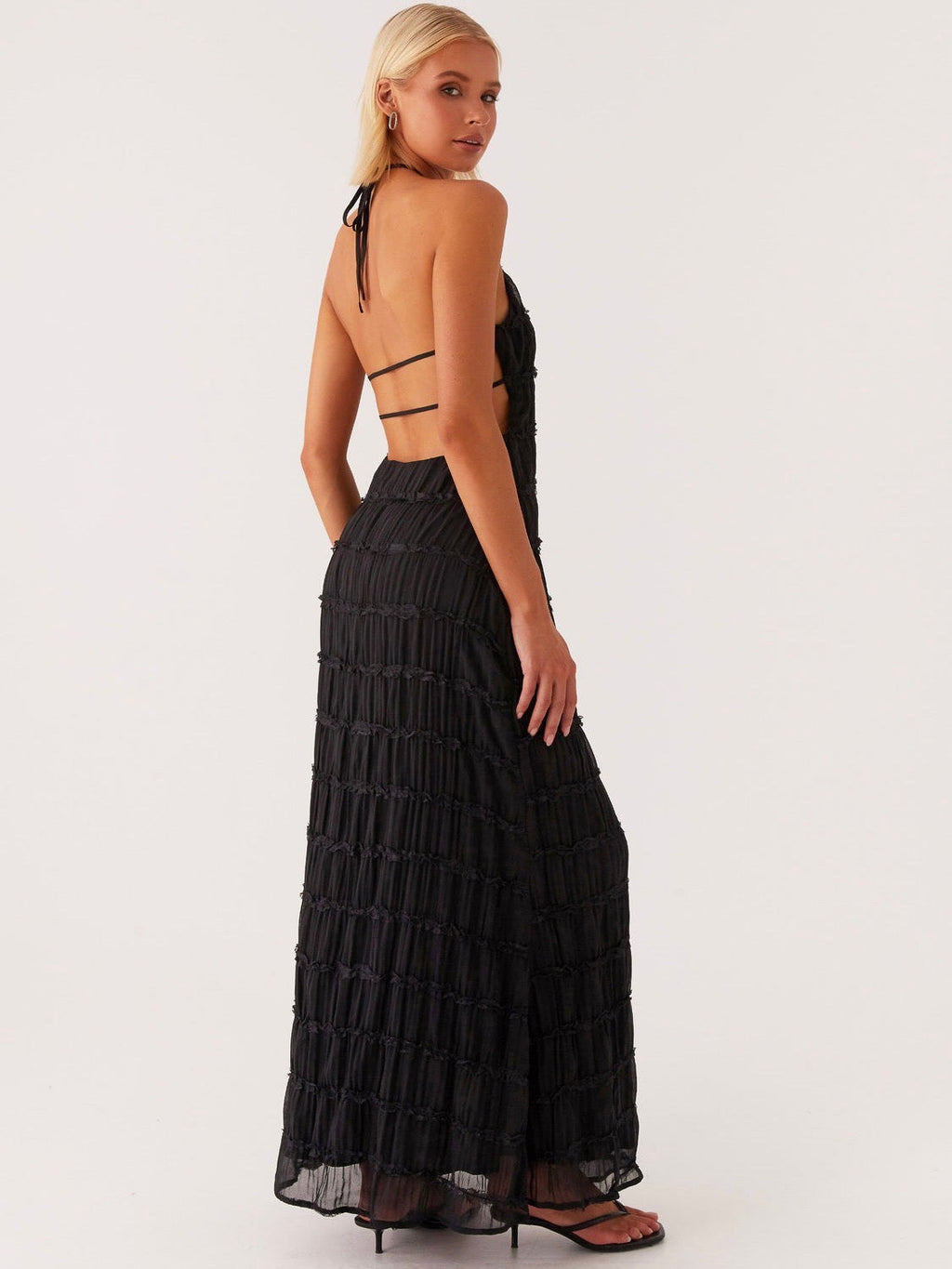 Midnight Halter Maxi Dress