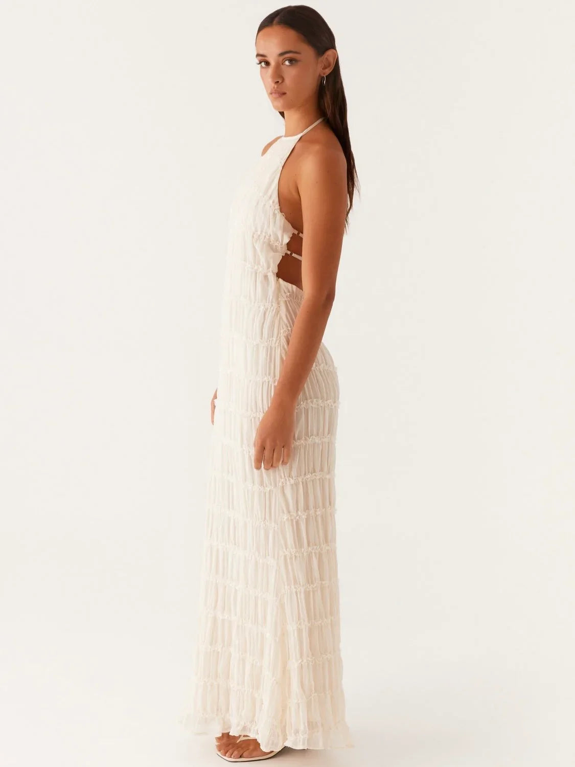 Ivory Halter Maxi Dress
