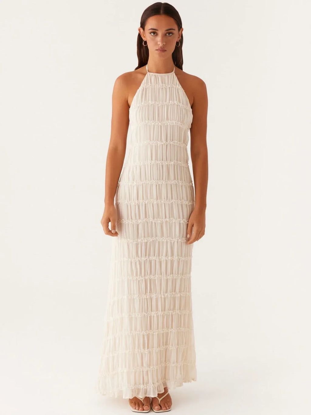 Ivory Halter Maxi Dress