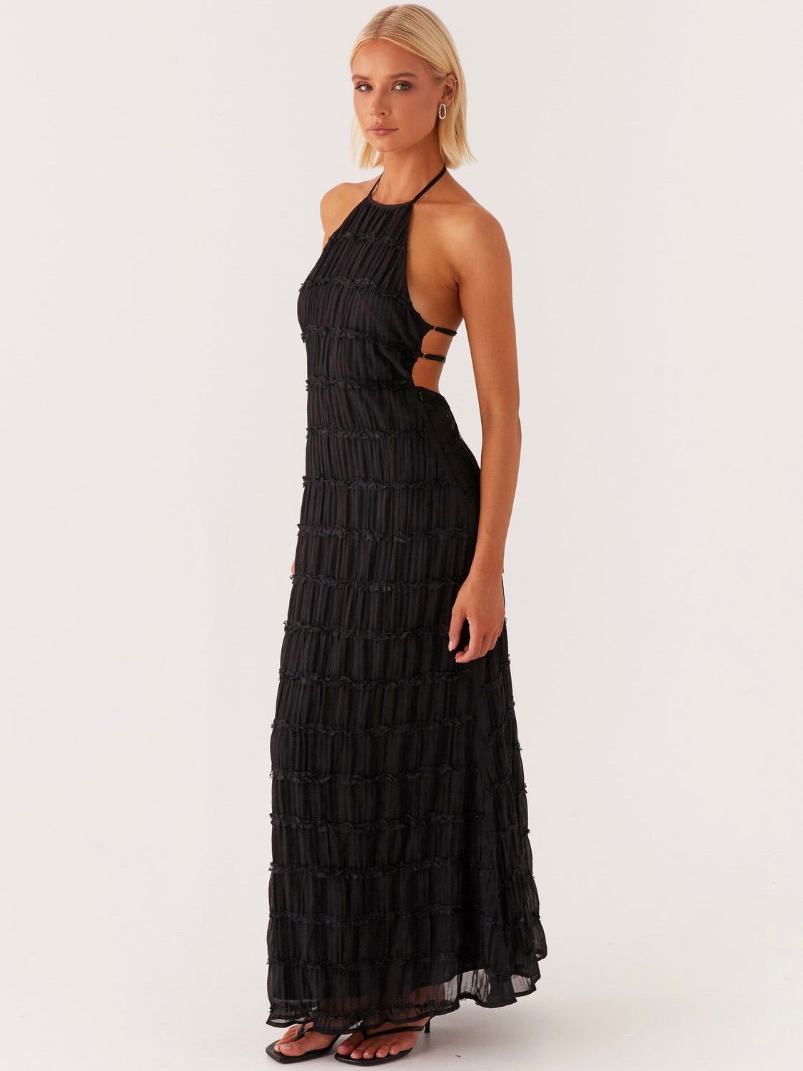 Midnight Halter Maxi Dress