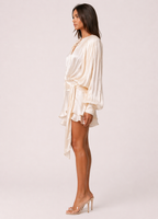Champagne Draped Mini Dress