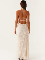 Ivory Halter Maxi Dress