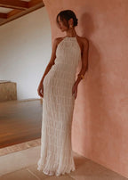 Ivory Halter Maxi Dress