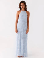 Sky Halter Maxi Dress