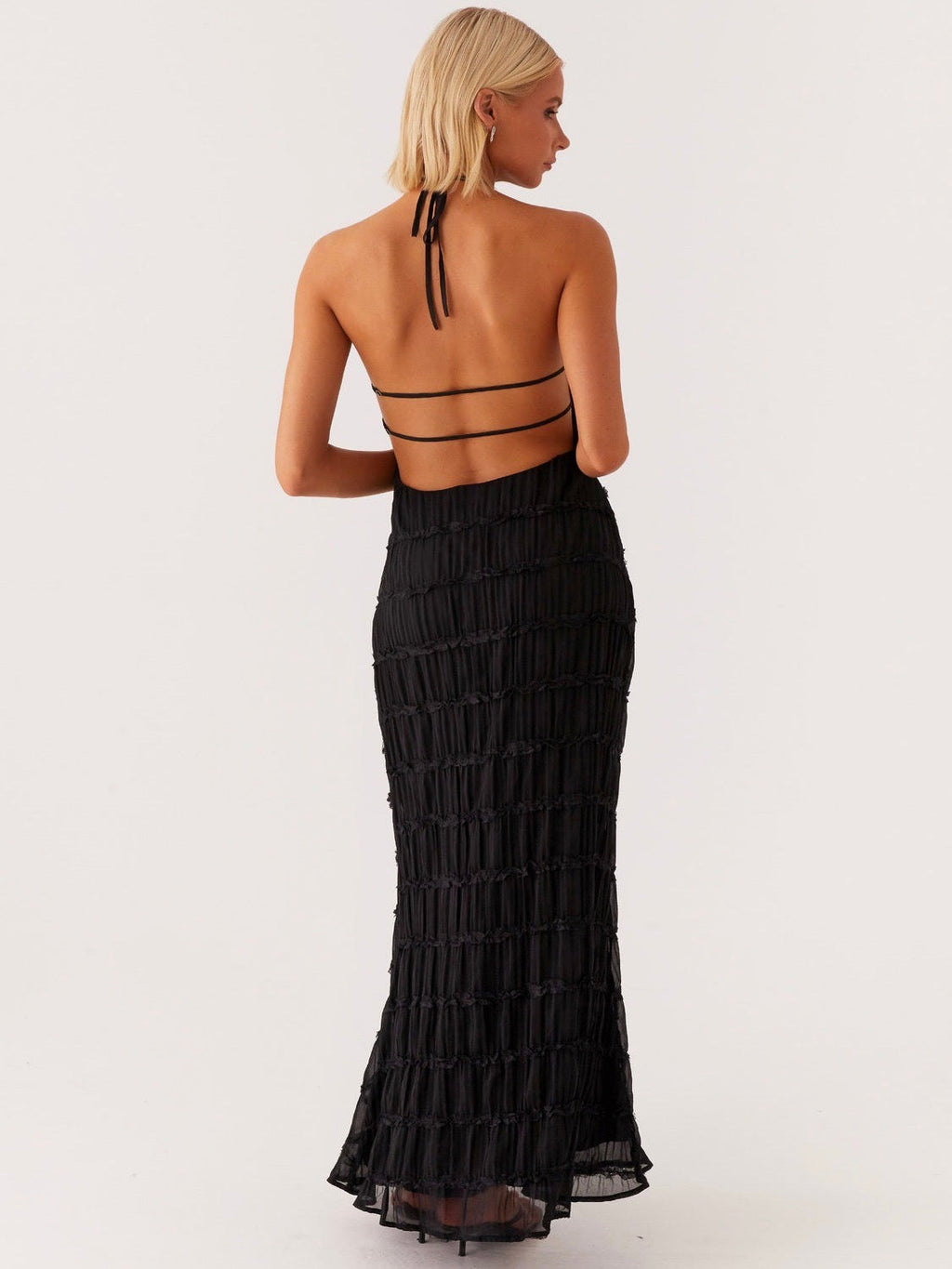 Midnight Halter Maxi Dress