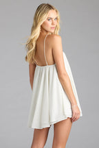 Ivory Keyhole Mini Dress