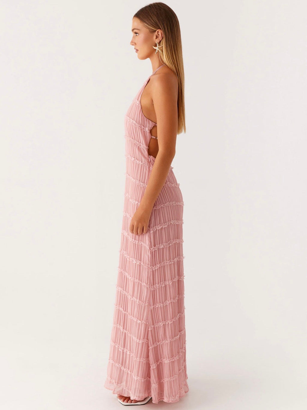 Blush Halter Maxi Dress